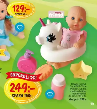 Leklust Happy Friend. Sara Bath Time Playset erbjuda