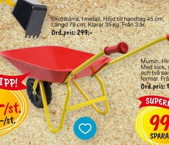 Leklust Skottkärra. I metall. erbjuda