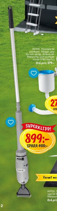 Leklust INTEX. Pooldammsugare erbjuda
