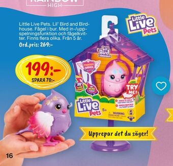 Leklust Little Live Pets erbjuda