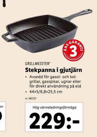 Lidl Stekpanna i gjutjärn erbjuda