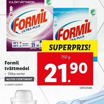 Lidl Formil tvättmedel erbjuda