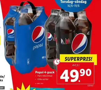 Lidl Pepsi 4-pack erbjuda