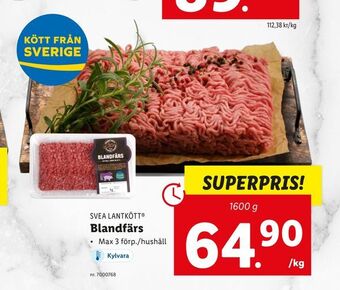 Lidl Blandfärs erbjuda