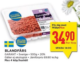 Willys Blandfärs erbjuda