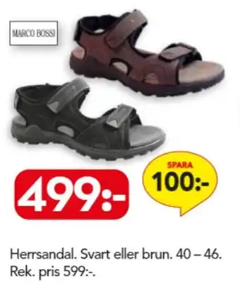 Bo Ohlsson Herrsandal. svart eller brun erbjuda