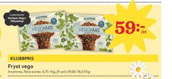 Hemköp Anamma gott & grönt vegofärs erbjuda