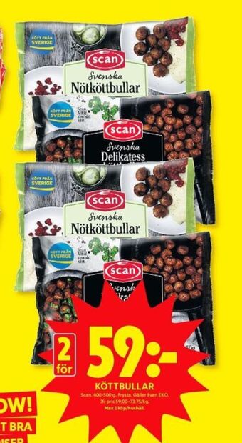 ICA Kvantum Scan köttbullar erbjuda