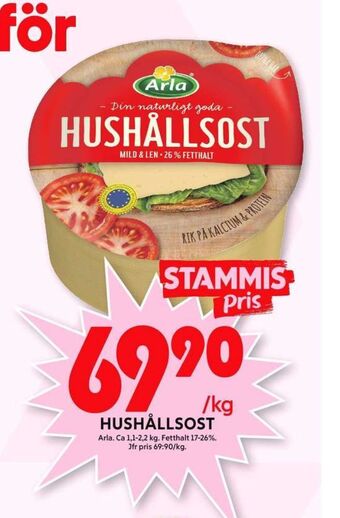 ICA Maxi Arla hushållsost erbjuda