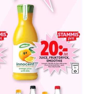 ICA Maxi Innocent fruktdryck erbjuda