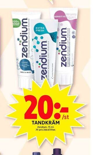 ICA Maxi Zendium tandkräm erbjuda