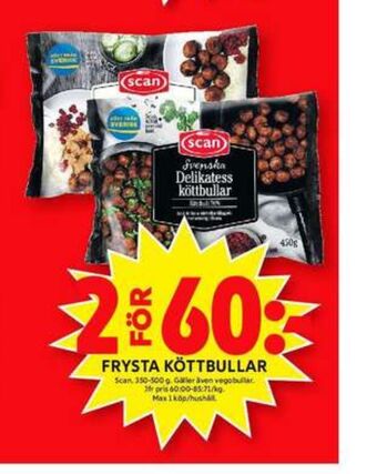 ICA Maxi Scan köttbullar erbjuda