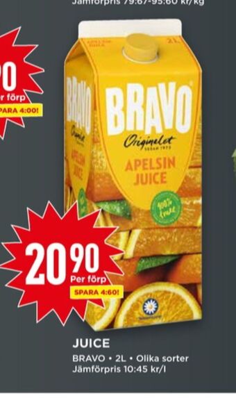Willys Bravo juice erbjuda