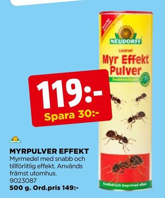 Jem&Fix Myrpulver effekt erbjuda