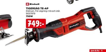 Jem&Fix Tigersåg te-ap erbjuda