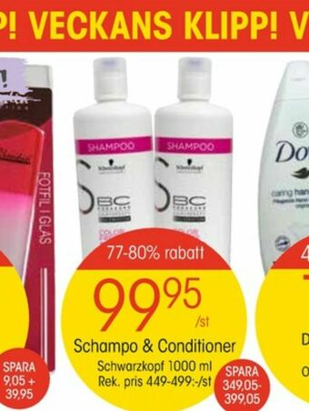 EKO Schwarzkopf Shampoo erbjuda