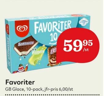 Hemköp GB Favorit Glasspinnar erbjuda
