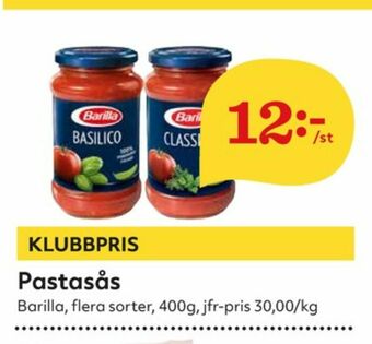 Hemköp Barilla Pastasås erbjuda