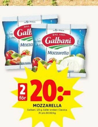 ICA Kvantum Galbani Mozzarella erbjuda
