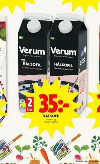ICA Kvantum Verum Hälsofil Filmjölk erbjuda
