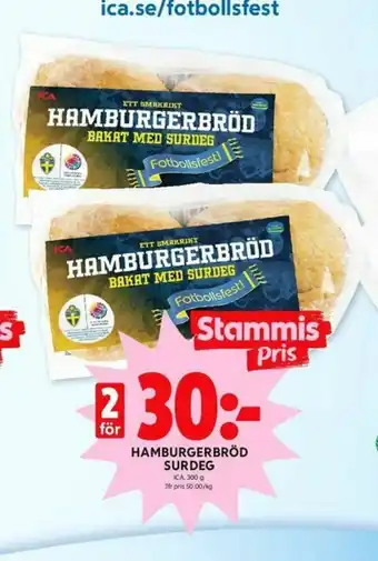 Surdeg Hamburgerbröd