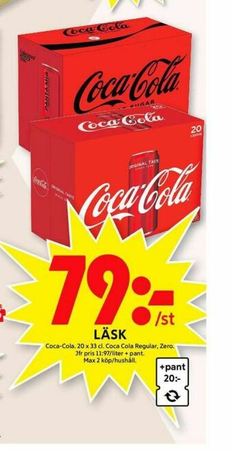 Coca Cola Zero Läskedryck
