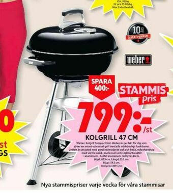 ICA Maxi Weber Klotgrill erbjuda