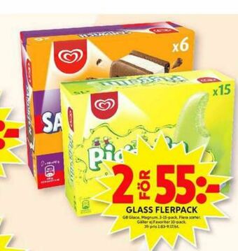ICA Maxi GB Sandwich Glassnacks erbjuda
