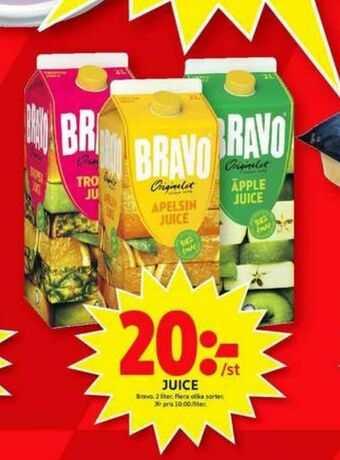 ICA Maxi Bravo Juice erbjuda
