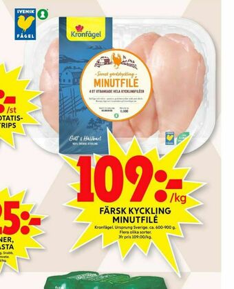ICA Maxi Kronfågel Kycklingfilé erbjuda
