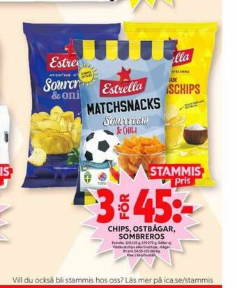 ICA Maxi Estrella Ostbågar erbjuda