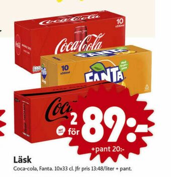 ICA Nära Coca Cola Zero Läskedryck erbjuda