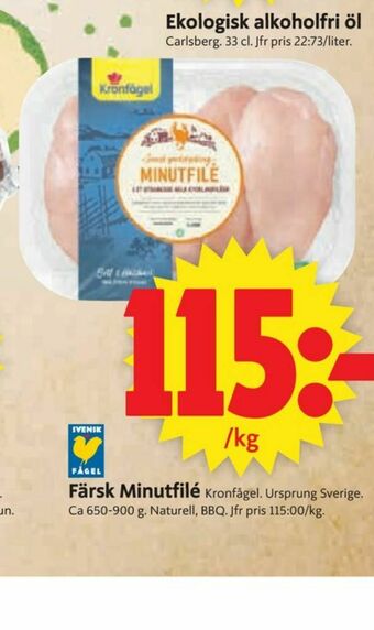 ICA Supermarket Kronfågel Kycklingfilé erbjuda