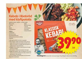 ICA Supermarket Schysst käk Kebab erbjuda