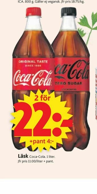 ICA Supermarket Coca Cola Zero Läskedryck erbjuda