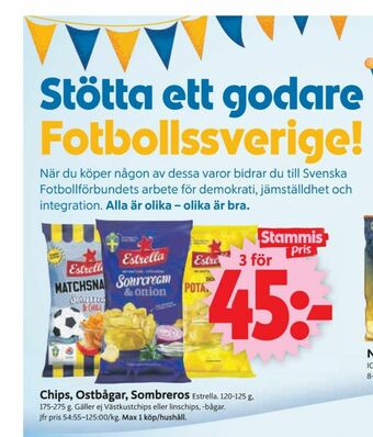 ICA Supermarket Estrella Snacks erbjuda