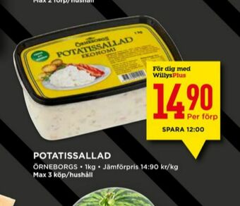 Willys Örneborg Potatissallad erbjuda