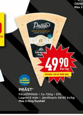 Falköpings Mejeri Prästost