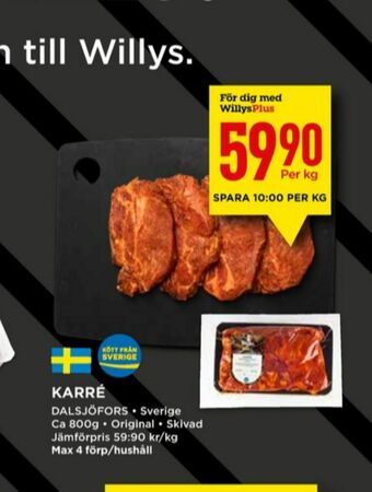 Willys Dalsjöfors Karré erbjuda