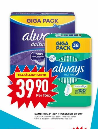 Willys Always Trosskydd erbjuda