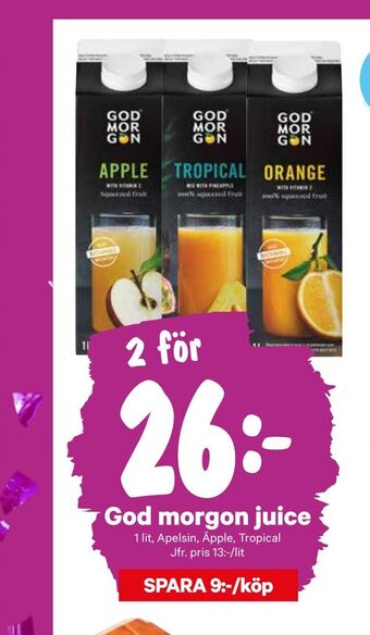 City Gross God morgon juice erbjuda