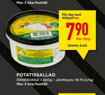 Willys Örneborg Potatissallad erbjuda