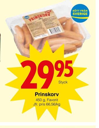 Matöppet Prinskorv erbjuda
