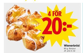 Matöppet Wienerbröd erbjuda