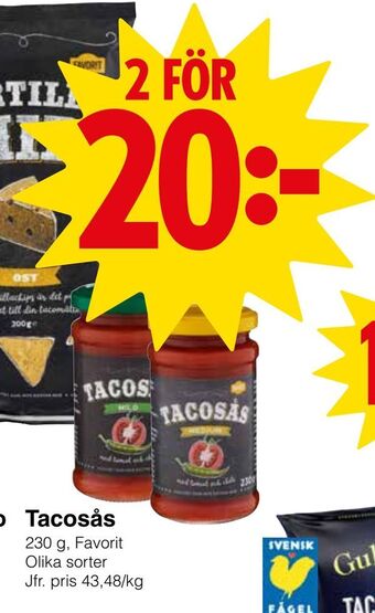 Matöppet Tacosås erbjuda