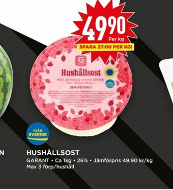 Willys Garant Hushållsost erbjuda