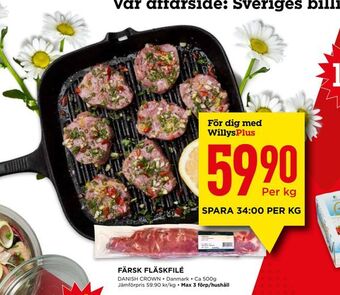 Willys Färsk fläskfilé erbjuda