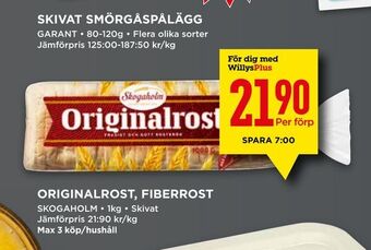 Willys Originalrost, fiberrost erbjuda