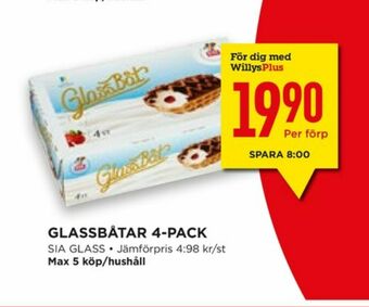 Willys Sia Glassbåtar erbjuda