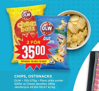 Willys Hemma Chips, ostsnacks erbjuda